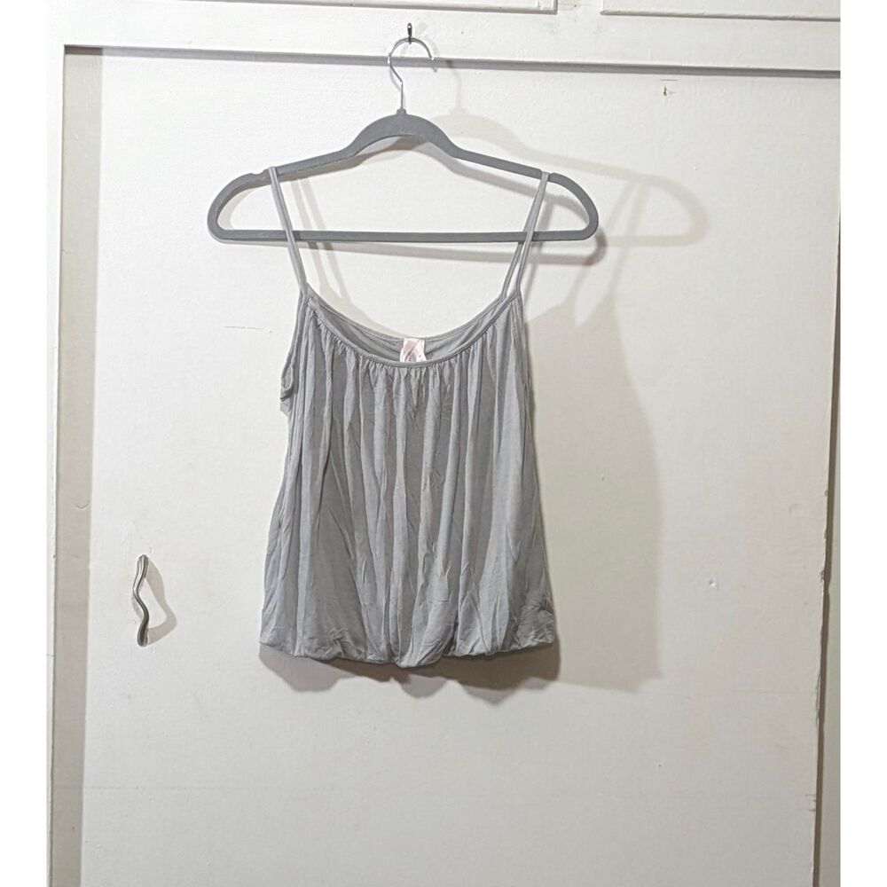 Grey Bubble Hem Tank Tops - Sparkle & Fade sz. Small